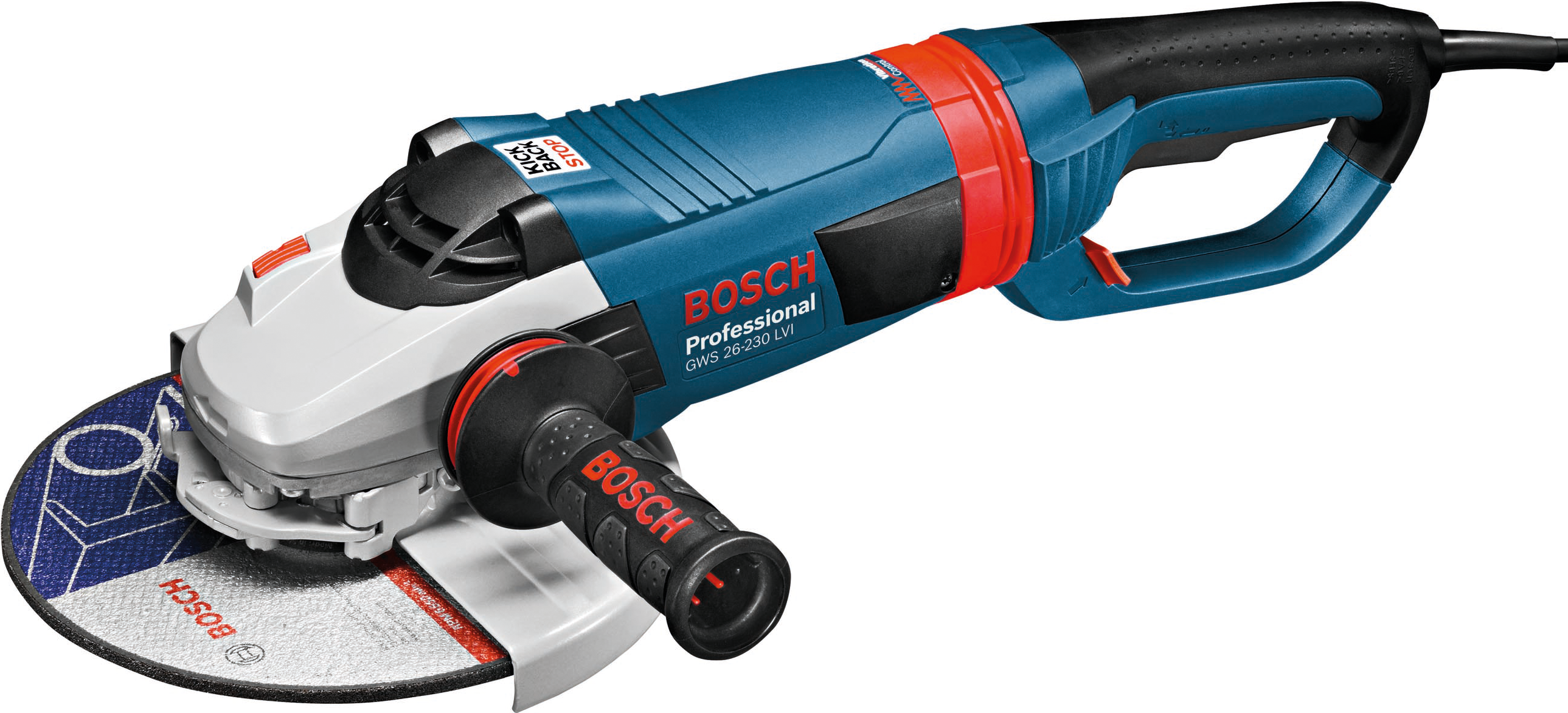 Увеличенная фотография Электрическая угловая шлифмашина Bosch GWS 26-230 LVI